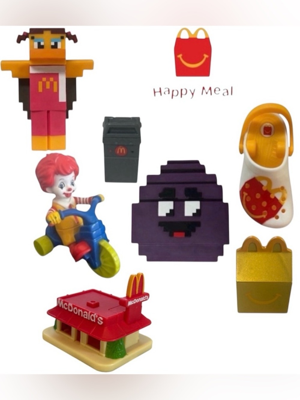 HAPPY MEAL TOYS MINECRAFT GRIMACE EGG BABY RONALD LIL MCDONALD’S CROCS BIRDIE